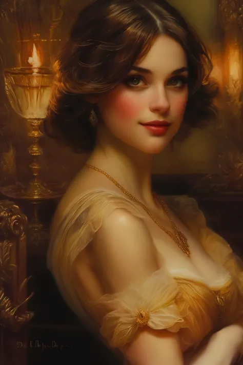 masterpiece,best quality,<lora:tbh113-:1>,portrait of people ,illustration painting ,style of Delphin Enjolras