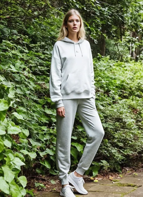 photo of sks woman, natural lighting, by Tim Walker, Sweatshirt and joggers  <lora:locon_sydneyhoffman_v1_from_v1_64_32:1>