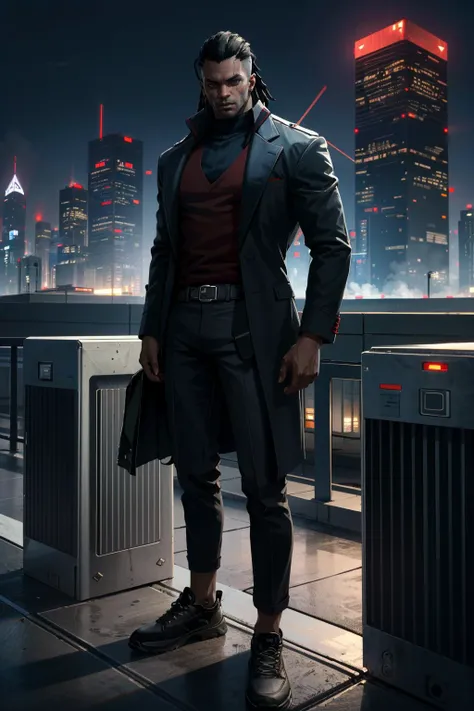 ((ultra detailed, masterpiece, best quality))
 <lora:CyberPlacide:0.8>
CyberPlacide, 1boy, solo, muscular, On a sophisticated city rooftop, dressed in a sharp blazer, with the skyline as the backdrop, at night