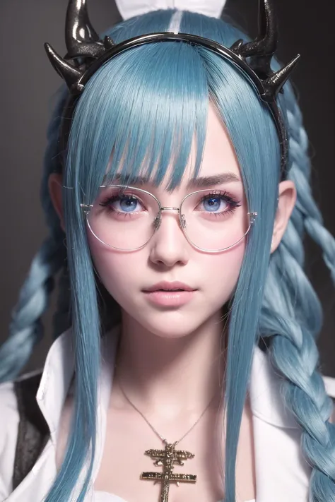 (highly detailed:1.3),
1girl,solo,
<lora:ak_ling:1>,ak_ling,light smile,blue hair,(semi-rimless eyewear,:1.2),pointy ears,
Ultra-detail,(highres:1.1),best quality,(masterpiece:1.3),cinematic lighting,
(highly detailed face and eyes:1.3),