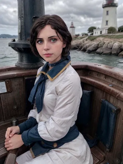 <lora:bioshockelizabeth:0.65>RAW photo of bioshock elizabeth on a small boat, a lighthouse on background, <lora:detailed_eye:0.28>, detailed eyes, highly detailed, detailed body, ultra detailed photography, good lighting, 4k, sharp focus, high resolution, ...