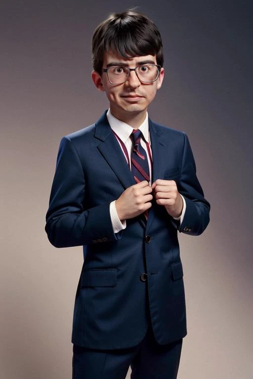 arafed man in a suit and tie adjusting his tie