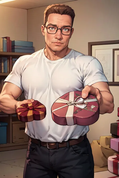 (masterpiece, best quality, 4k, detailed, intricate, realistic), IncrsGift,incoming gift,hank hill,male focus,white shirt,fat,wrinkled,glasses <lora:IncomingValentineGiftPOVOneHandV3:0.8> <lora:Hank_Hill_SD_1.5:0.8>