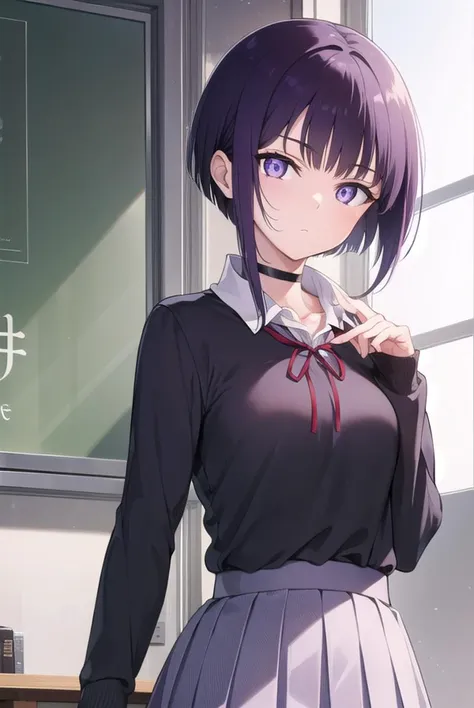 miyabisenpai, <lyco:miyabisenpai-lyco-nochekaiser:1>,
miyabi senpai, short hair, bangs, purple hair, (purple eyes:1.1),
break sk...