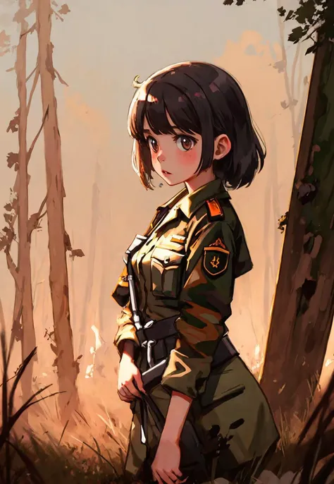 a girl in the war <lora:DigitalFantasy-000008:.8>