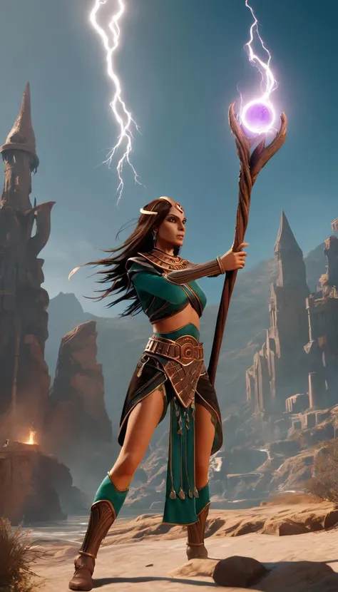 breathtaking Cinematic scene, hero view, d2s sorceress <lora:diablo_2_sorceress_xl_v1:1>, action pose, detailed background, masterpiece, best quality, high quality, highres, absurdres  . award-winning, professional, highly detailed