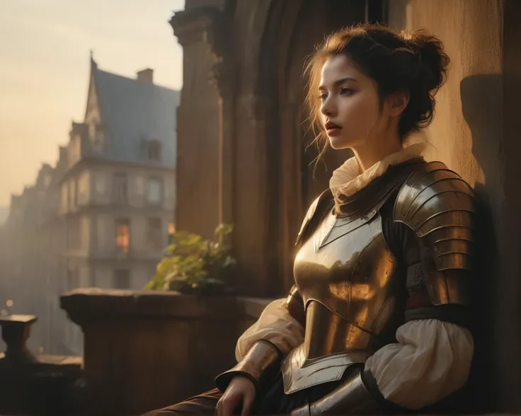 Professional (cinematic shot:1.6) dark Chiaroscuro effect three-quarter view [prismacolor sketch :photograph:0.750] evocative fantasy art by ([Ruan Jia : Ingrid Baars: 0.75]:1.4) and (Fujii Yoshitoyo :0.6) and (François Quesnel:0.35) , detailed [eyes | pup...