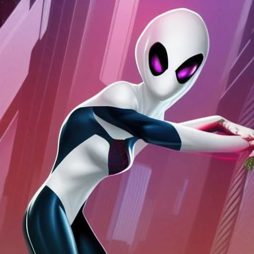 spider-gwen in a field