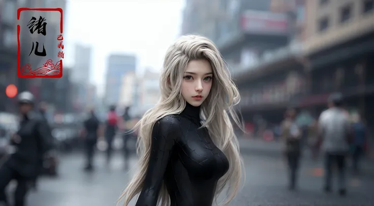 blurry, blurry_background, blurry_foreground, depth_of_field, motion_blur, 1girl, bokeh, long_hair, solo
<lora:~Q?-O black Spider Man costume:0.8>