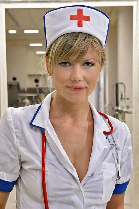 <lora:Louise_Nurding_nee_Redknapp:1> l1873n, 1girl, solo, masterpiece, best quality, detailed face, nurse costume,  highway <lora:nnhhnurse:0.8> nicenurse, naughtynurse, handnurse, headnurse