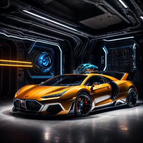 futuristic spacecraft, 8k, futuristic, depth of field, photographic, backlighting, technology, beautiful, dramatic lighting, realistic, wide from below,