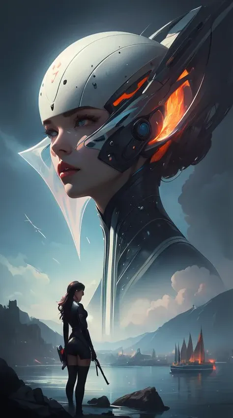 westworld, in search for meaning, close up, zaha hadid, concept art, altered carbon, neon, pinup, intense, award winning shot, cinematic, dramatic, moody, atmospheric, all is lost, madison beer girl, made by stanley artgerm lau, wlop, rossdraws, james jean...