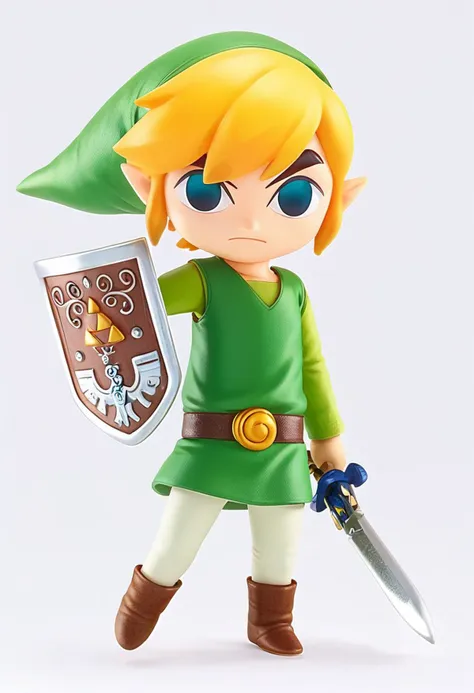 a close up of a toy figure of a young link