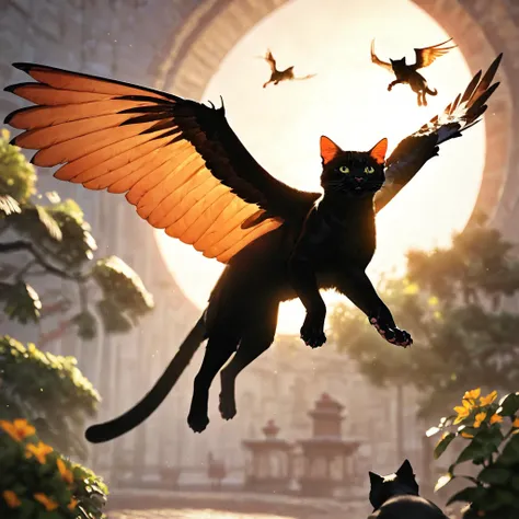 score_9, score_8_up, score_7_up, score_6_up, score_5_up, score_4_up,
source_3d, cat, cat with wings,  large wings, flying,
<lora:Ink Style SDXL_LoRA_20r_10e_14i_nr32_a16_Pony Diffusion V6 XL:0.8>, volumetric lighting, depth of field, cinematic