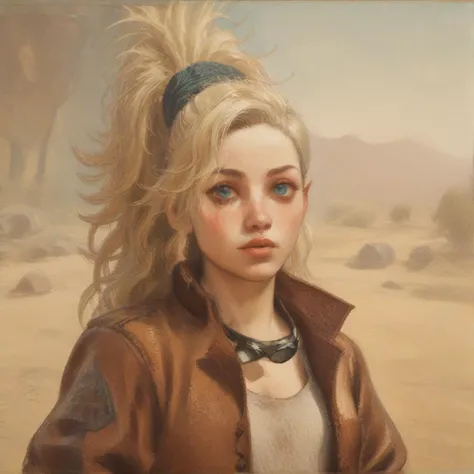 (score_9, score_8_up, score_7_up), an impressionist oil painting of gemma_mhwilds, 1girl, in a desert, blue eyes, messy blonde hair, goggles, jacket, good_hands
<lora:pony_good_hands:1>  <lora:gemma_mhwilds:1> <lora:Impressionism Oil Painting Style LoRA_Po...