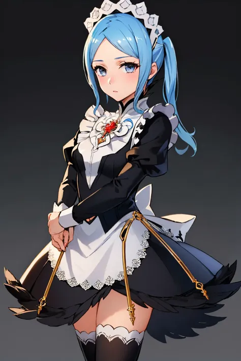 a cartoon image of a woman in a maid outfit