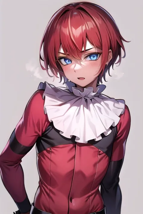 <lora:hizen0620-000028:1>, 1boy, red hair, clown outfit