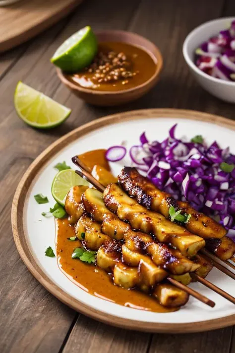 Sate Ayam (Chicken Satay) - Indonesia Dishes