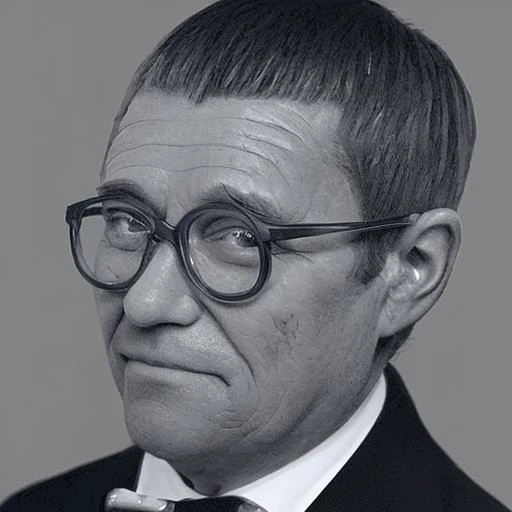 arafed man in a suit and tie with glasses and a bow tie