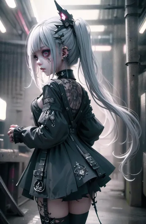 (Ultra Rendering, 8k, Masterpiece, Ultra Quality, Beauty: 1.2, Professional Illustration: 1.1, Ultra Detail: 1.3, Ultra Lighting), Highly Detailed, kawaii, 
 <lora:Gothpunk_V2:1> Goth_punk
<lora:eye_opening_v2.0:-1> <lora:hll1-last-lora:0.3> <lora:ishikei_...