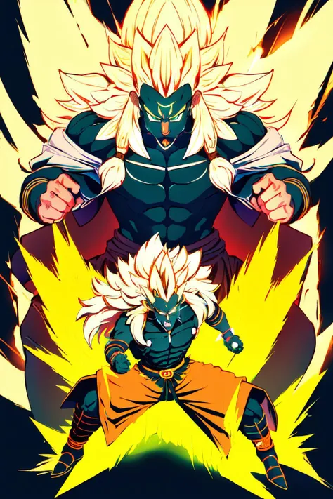 goku and vegeta by the - dragon