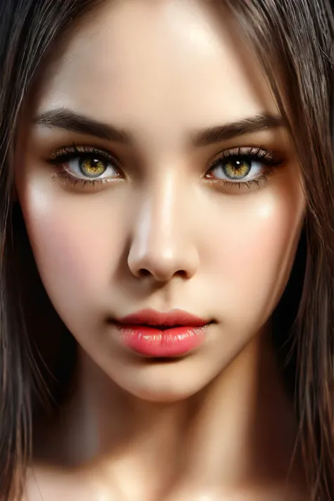 professional artistic photo, attractive female face, very elegant subtle makeup, (very extreme closeup:1.3), natural skin texture, fashion model photography, intricate details, hyper-detailed, perfect symmetrical pupils and irises, (eye contact), sexy, vib...