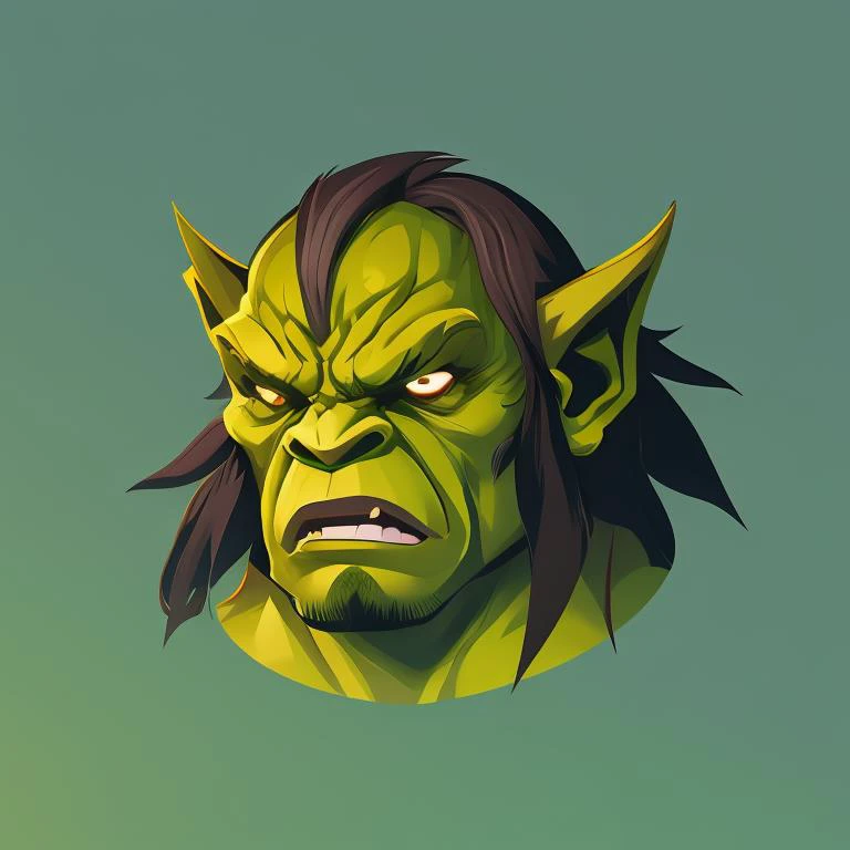 vector illustration, orc,angry,  tree, <lora:Vector_illustration_V2:1>,