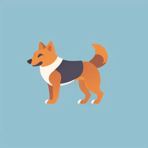 <lora:Colored_Icons_by_vizsumit:0.8> coloredic0n icon, fullbody dog