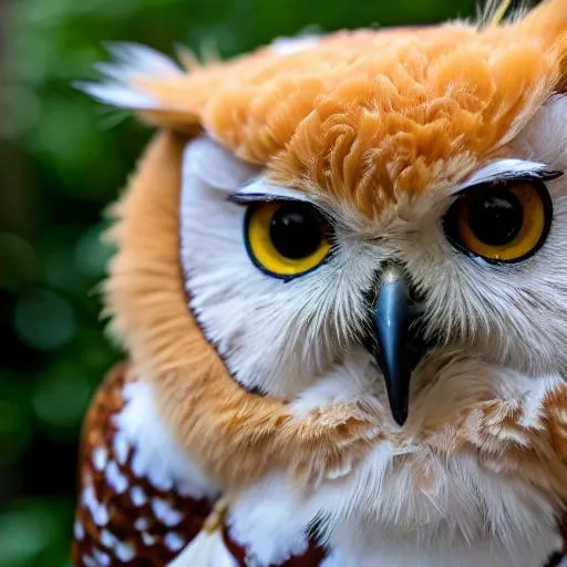 there is a close up of a owl with a very big eyes