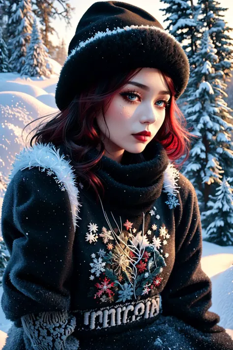 ((Masterpiece, best quality,edgQuality)),
edgSnow, tree, snow, christmas tree
 <lora:edgSnowStyle:1>
edgGrunge, a woman in a black outfit and a hat ,wearing edgGrunge fashion
<lora:edgGrungeFreestyle:1>