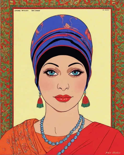 breathtaking GTA-style artwork Umm Kulthum . Satirical, exaggerated, pop art style, vibrant colors, iconic characters, action-packed <lora:george_barbier_xl-000005:1> barbier . award-winning, professional, highly detailed