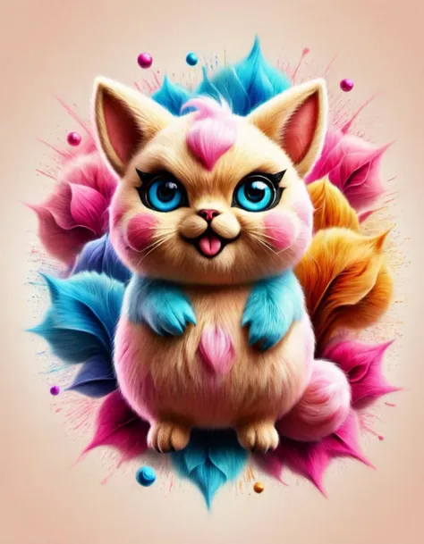 many jigglypuff doodle art style, colorful,tattoo, made out of ral-vcnafbrc <lora:ral-vcnafbrc-sdxl:0.85>, deep rich colors, dyn...