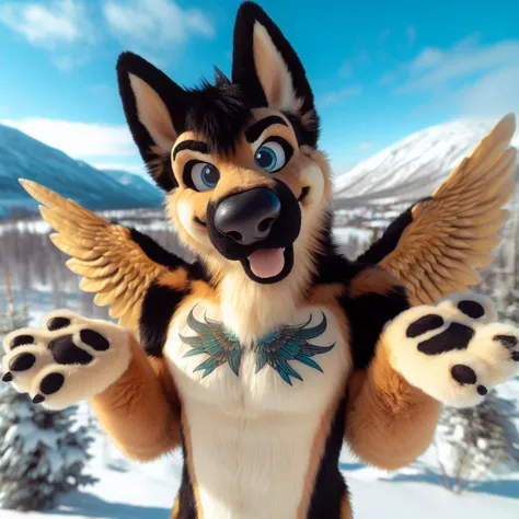 Furry German Shepherd 