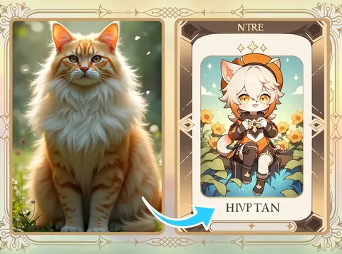 Fabricação de cartões no estilo Genshin