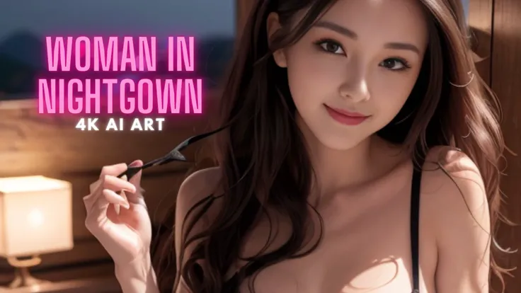 [4K AI ART] Which color do you like? Woman in nightgown dresses.