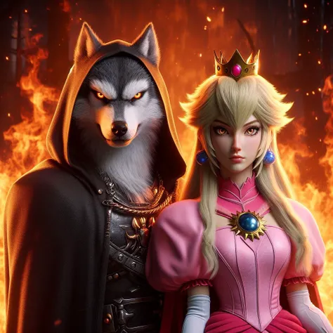 Werewolf and Princess Peach 