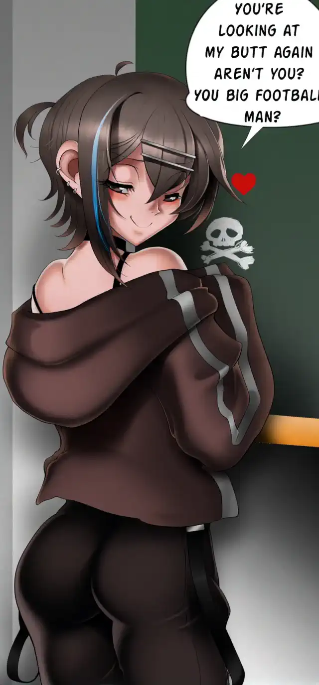 Goth femboy teasing