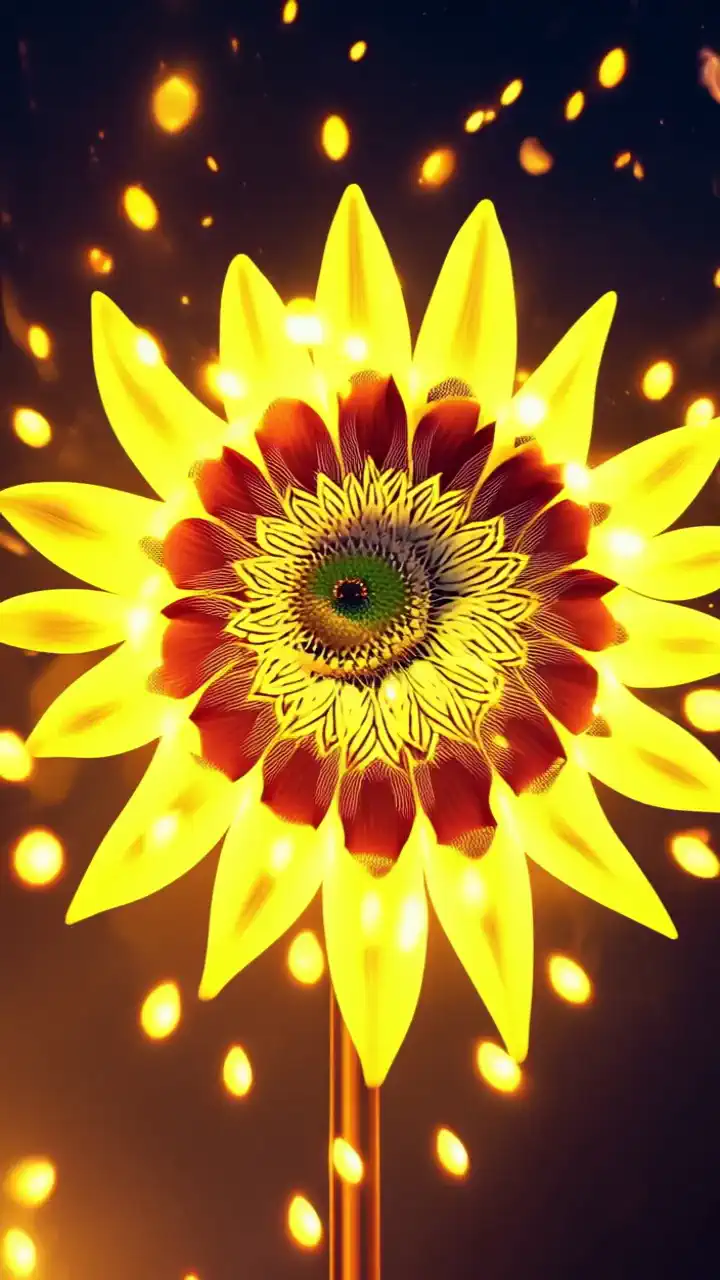 girassol emanando energia cosmica