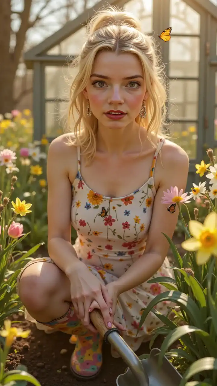 Happy in the garden