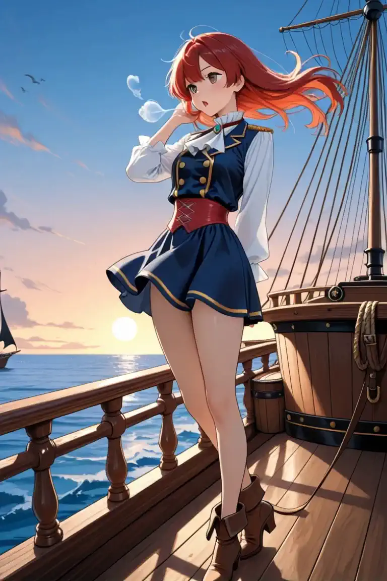 Anime Pirate Girl Dancing