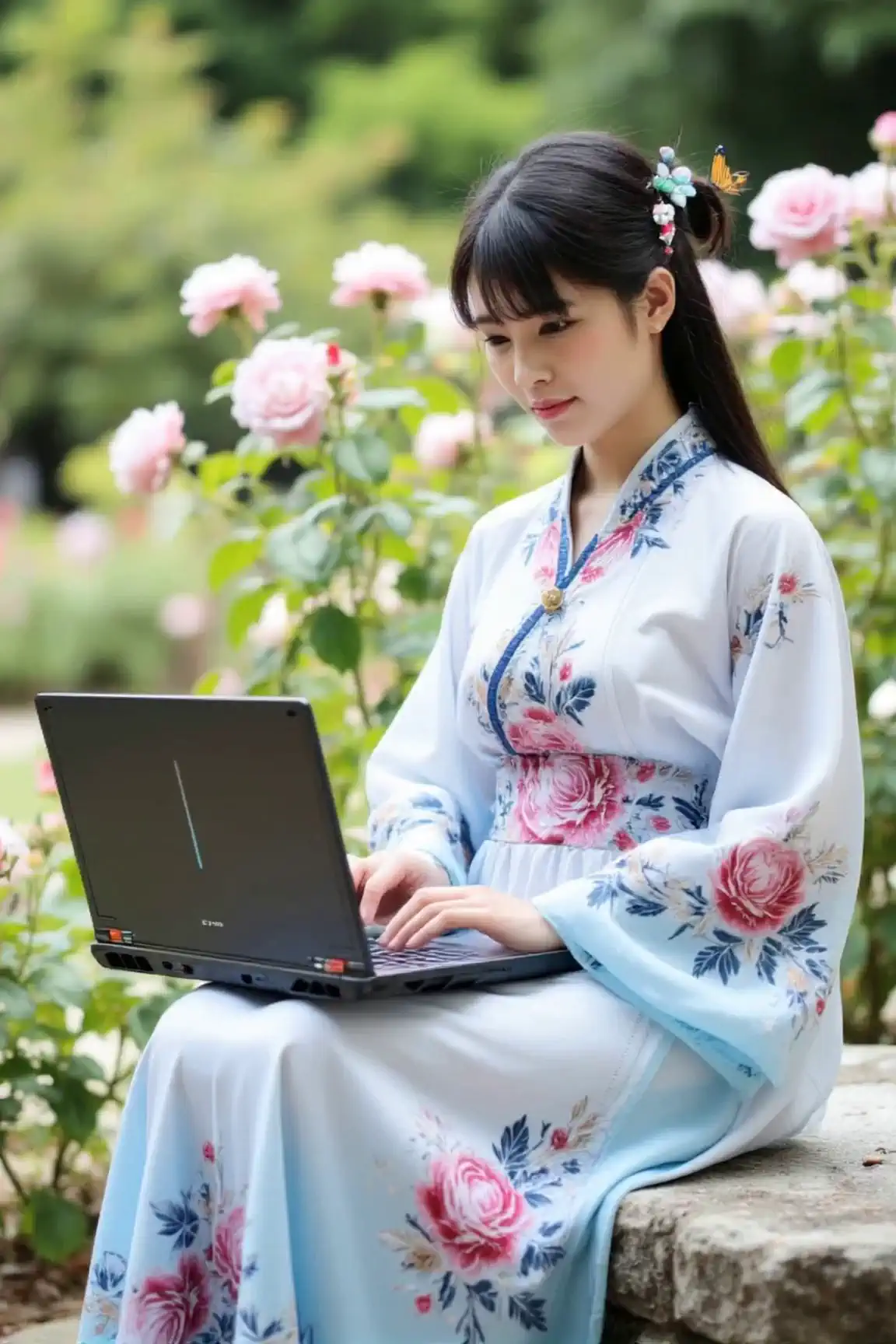 静谧花园中的仙女