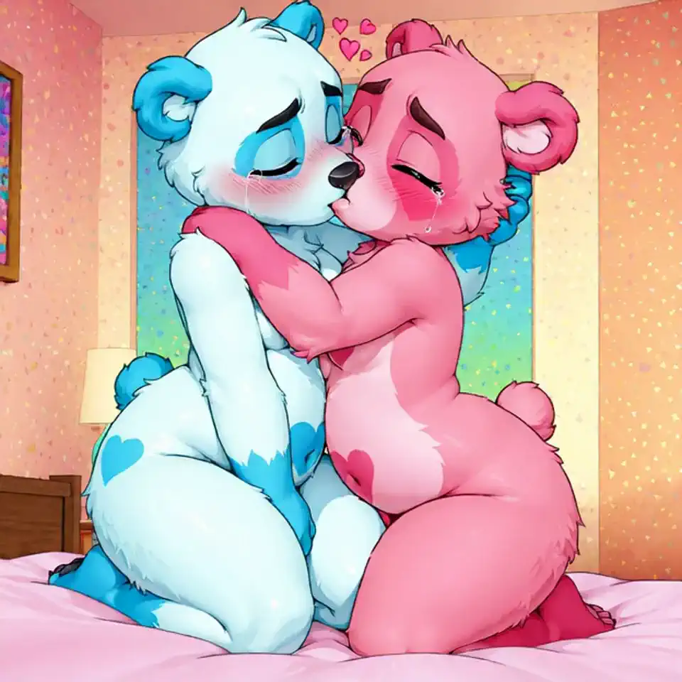 Two bearsmaking out animated second try