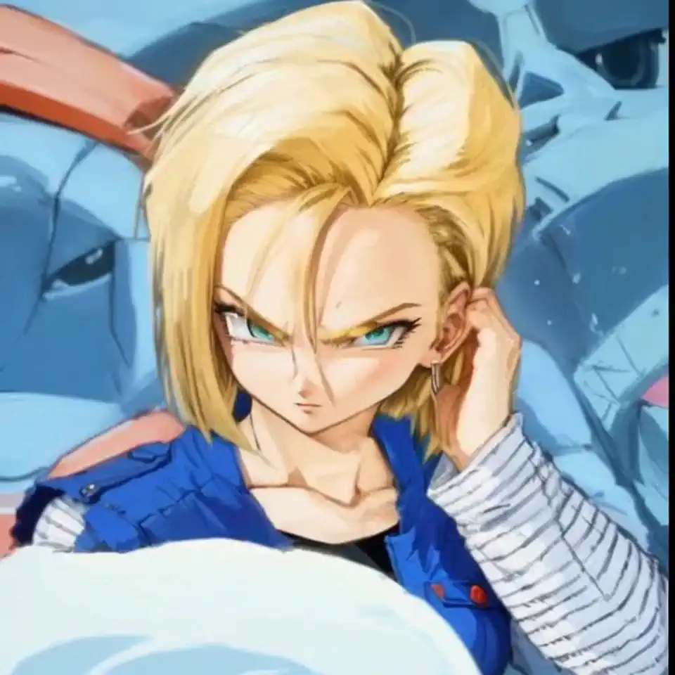 Woman with blond hair shaking her head slightly while the background machine adapts and lights up softly, Close-up camera slowly approaching, digital style with soft natural light.