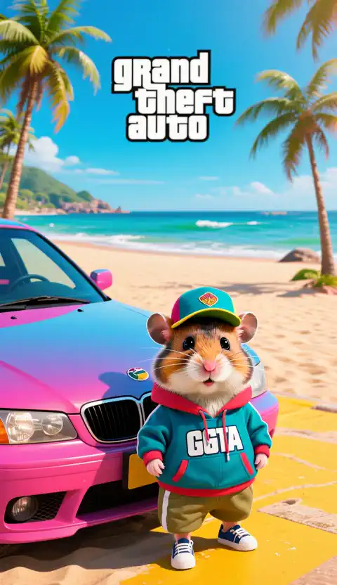 Video: Hamster dancing next to a car ! 🔥 GTA Visual Archive