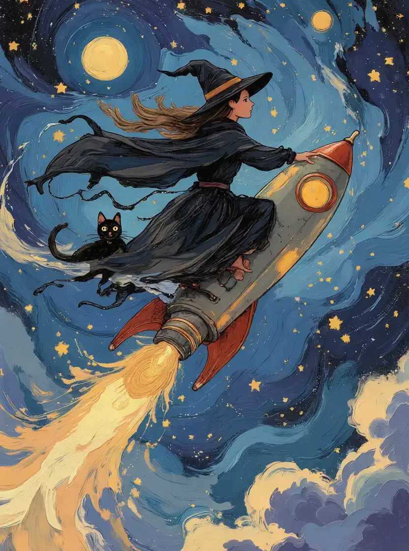 Rocket Witch and the Midnight Sky