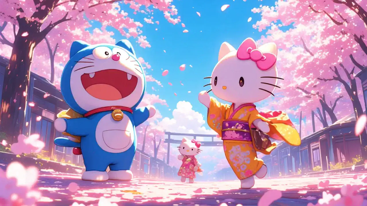 Video: What if Doraemon and Hello Kitty dance together ?