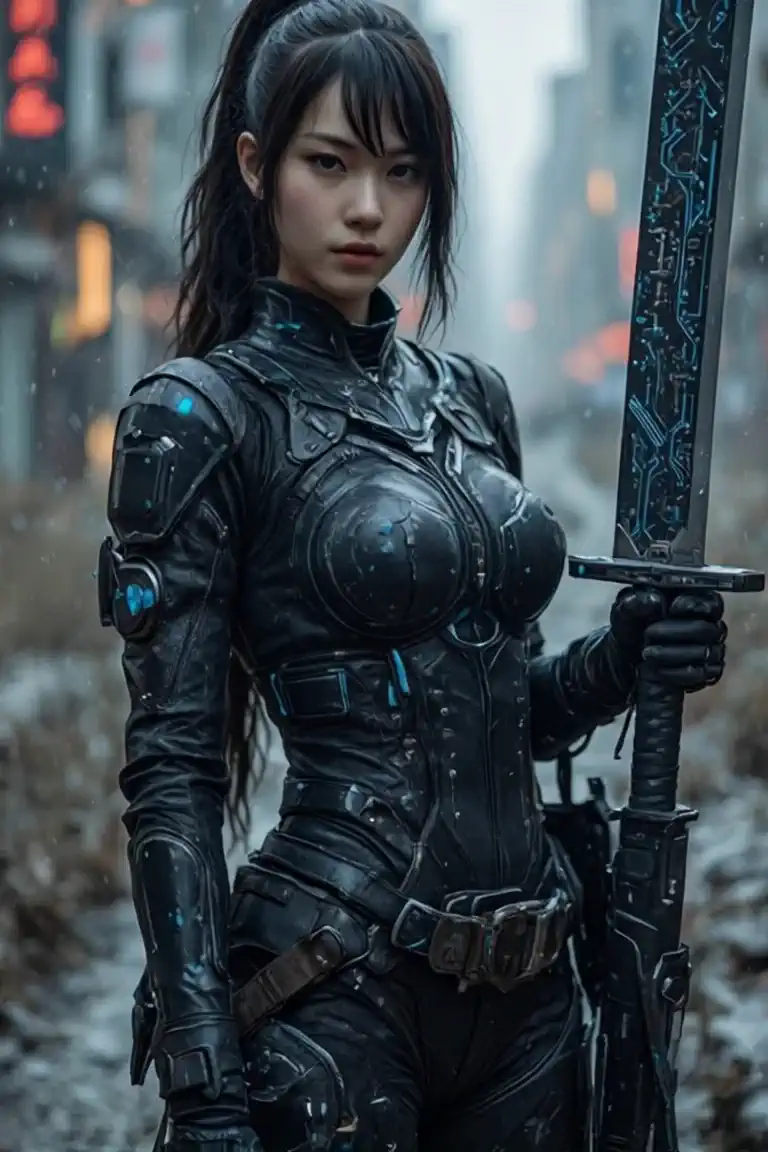 サイバースーツの女戦士