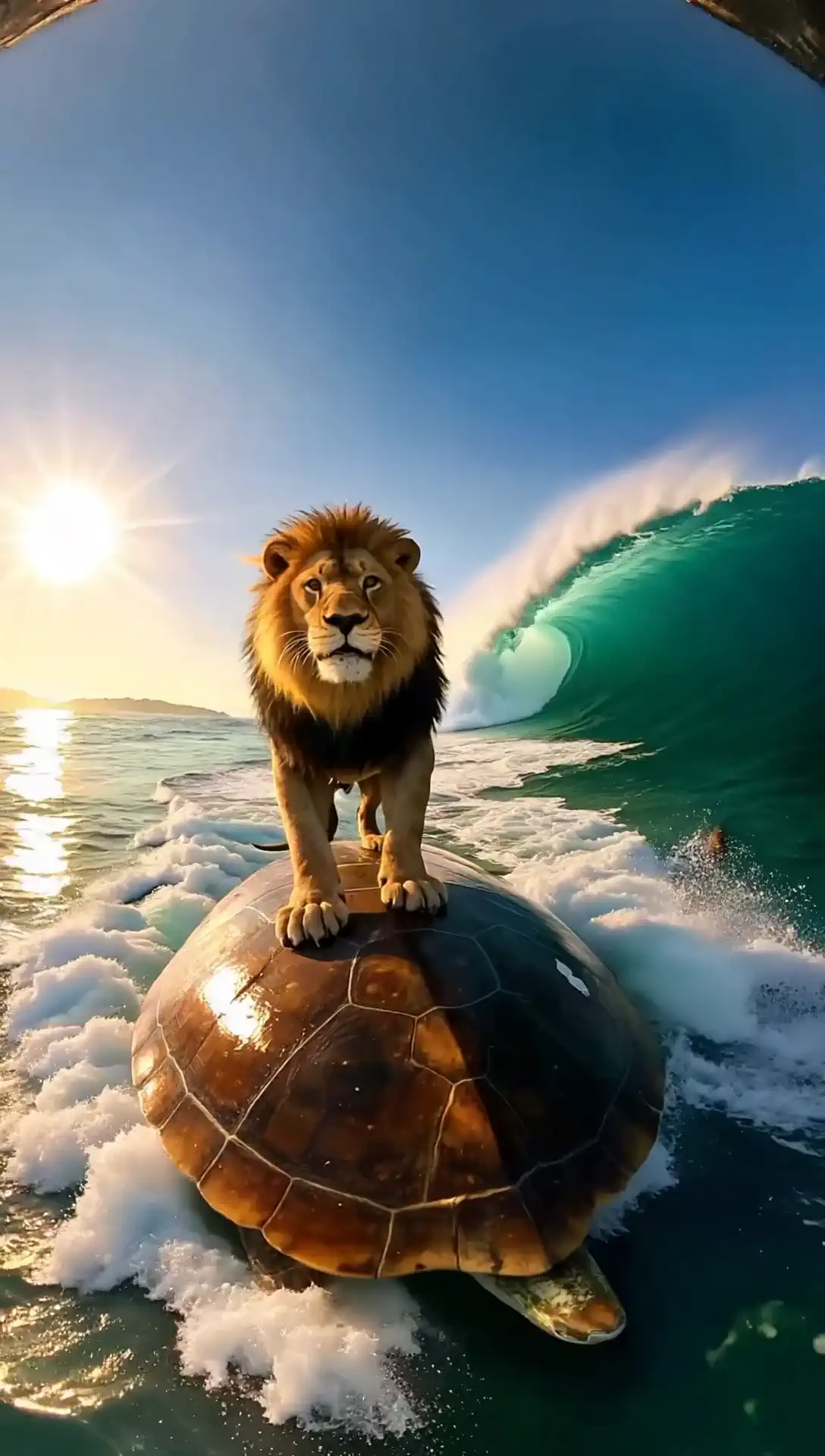 animal surfing