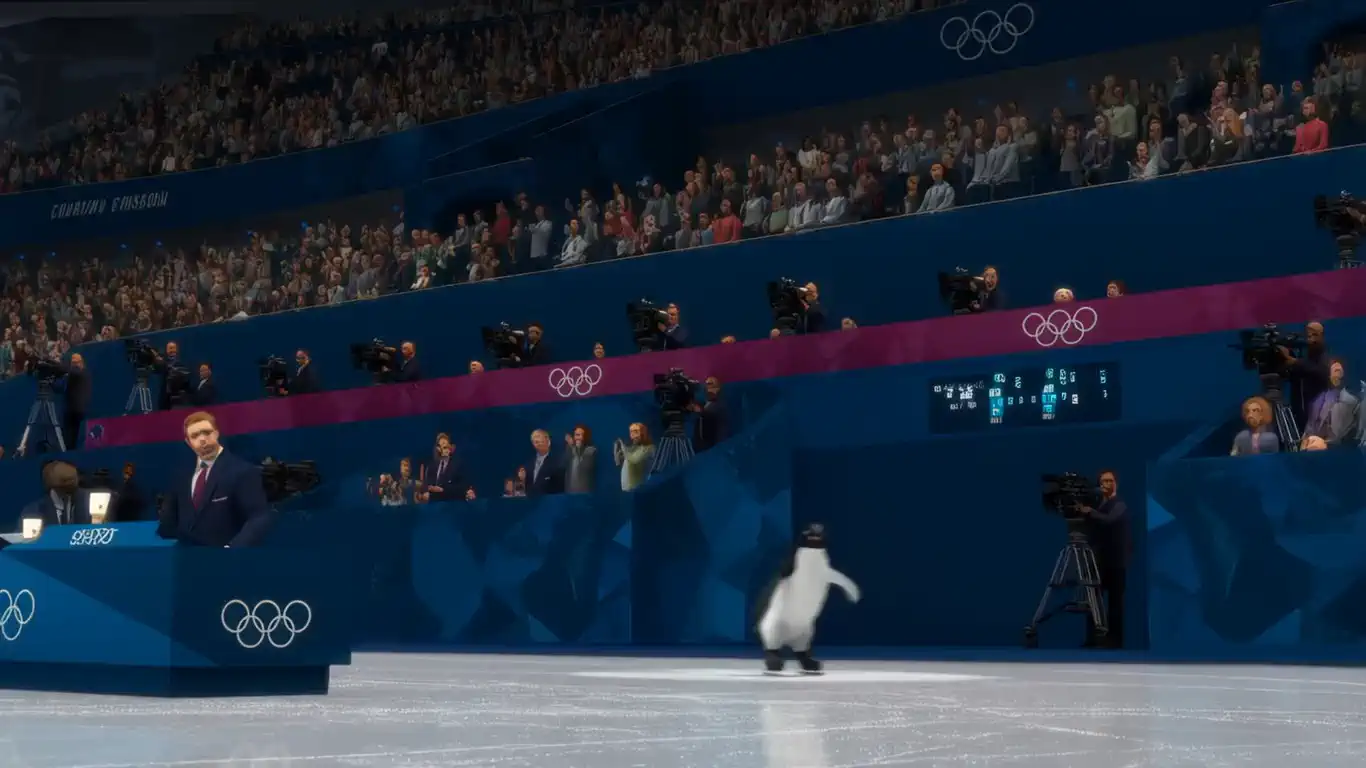 AI Animal Olympics: Penguin figure skating