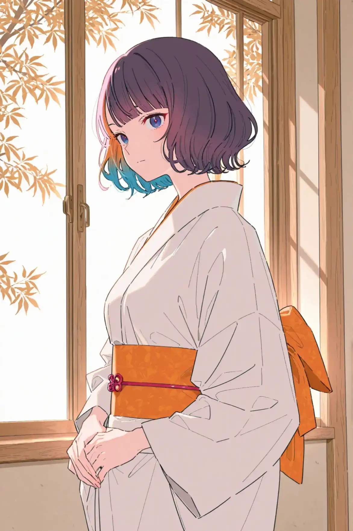 言語: ja少女がLooking down by the window